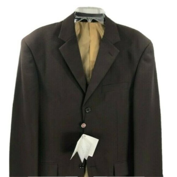 LUCCI Men's Brown Single Breasted Jacket Size 38L - Picture 1 of 4